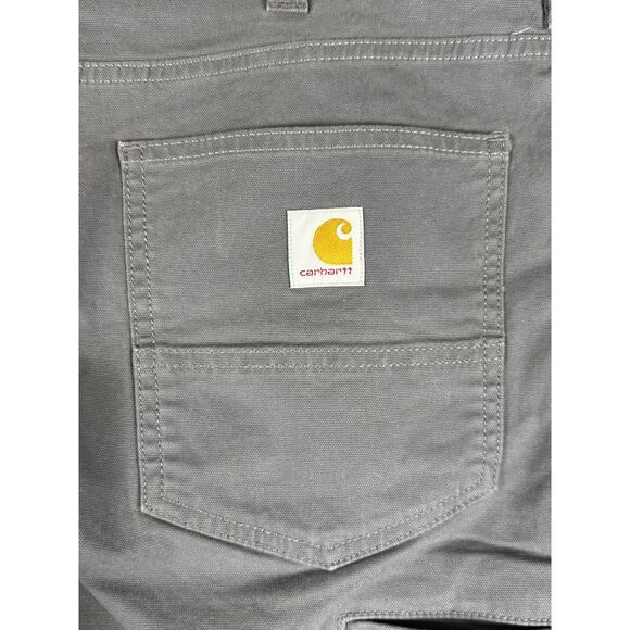 Carhartt‎ Rugged Flex Relaxed Fit Canvas 5 Pocket Work Pants Stretch Gray 42x30 - Picture 4 of 10